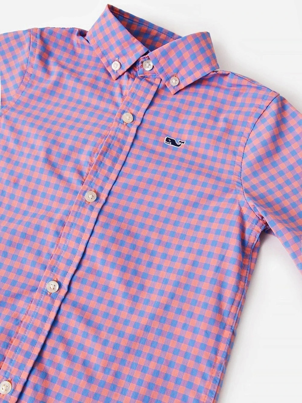 Vineyard Vines Performance Button-Down Shirt Gingham Button-Down Boys 4T Like